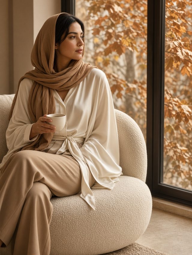 شومیز ساتن یقه باز